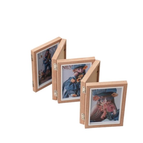Double/Triple Foldable Hinge Photo Frame Desktop Decoration - Picture 24 of 40