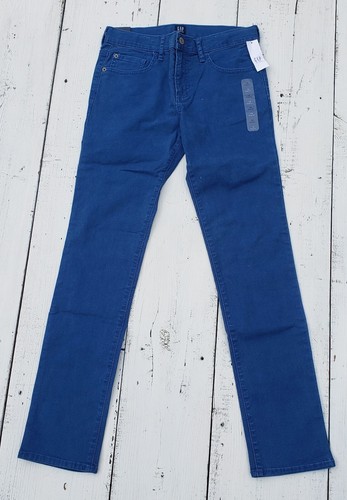 GAP Kids Boys Sz 10, 14, 16 Stretch Skinny Fit Dress Pants BLUE NEW - Picture 1 of 3