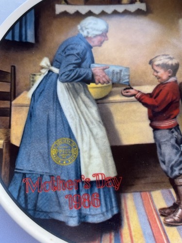 1986 Norman Rockwell Collector Plates Mother's Day Limited Edition - Picture 2 of 14