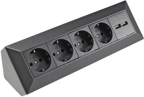 5-fach Steckdosenblock AP 45 Grad Eck für Küche/Hobbyraum/Werkstatt X - Bild 16 von 17