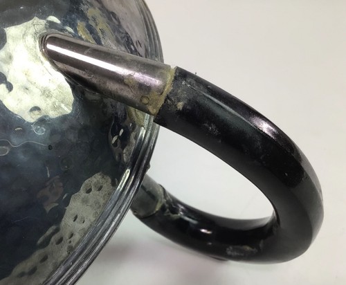 Arts & Crafts - Hand Plenished Pewter Tea Pot with Ebony Handle - Picture 13 of 16