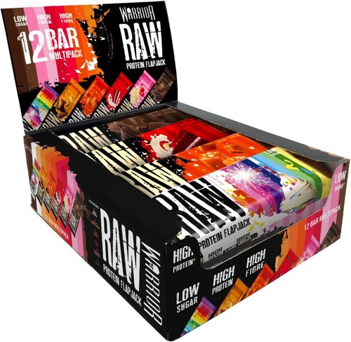 Warrior RAW High Protein Bars Low Sugar Flapjacks - 12 Delicious Bars Per Box - Picture 17 of 39