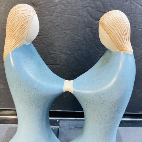 Jack Black Signed 1991 Navajo Pottery Couple Wedding Commitment Modernist ~Blue - Picture 2 of 16