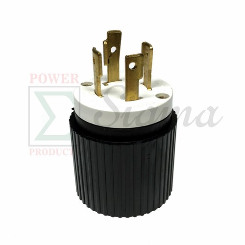 NEMA L14-30P UL Listed Male Locking Generator Plug 30A 125/250V 3 Pole 4 Wires - Picture 2 of 4