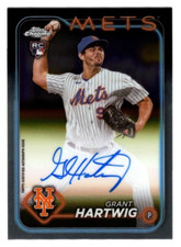 Grant Hartwig 2024 Topps Chrome RA-GH Rookie Autograph Auto SP New York Mets
