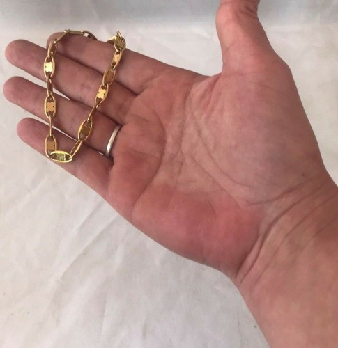 6MM 18K GOLD layered Butterfly Curb type Bracelet 7 1/2" Q0064 - 第 4/12 張圖片
