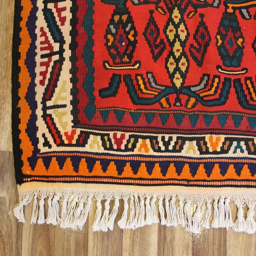 STUNNING HANDMADE PERSIAN WOOL KILIM WITH SUPERB COULRS 300 x 155 CM - Picture 2 of 7