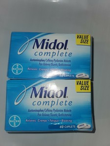 2 PK Midol Complete Maximum Strength Pain Reliever Caps 40 ...