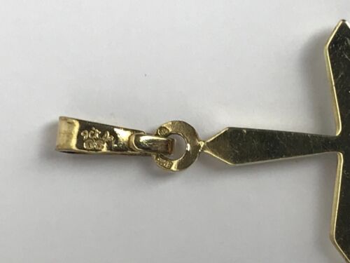 Vintage Kreuz Anhänger 9kt Gold 1976 - Modernist Vintage Gold Cross Pendant - Bild 12 von 14