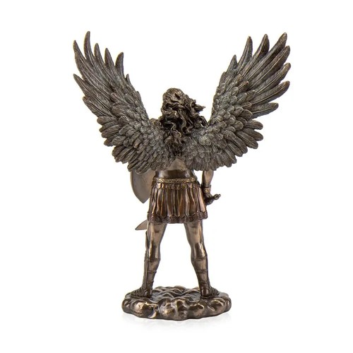 New Veronese Bronze Polystone Figurine Archangel Michael Statue 13.8" ITALY - Picture 2 of 4