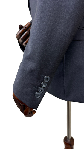 Ben Sherman Gris Traje 2 Pieza Ajustado 100% Lana Chaqueta Pantalón de Boda - Imagen 7 de 8