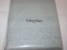 Calvin Klein DECONSTRUCTED DAMASK Sea Green 4P Queen Duvet Cover Shams Set Rare