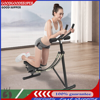 Ab Machine Coaster Abdominal Crunch Trainer Fit Home Gym Core Workout  Equipment
