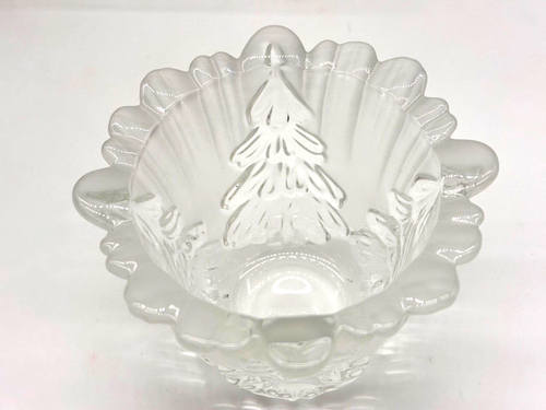 Candelabro vintage de vidrio Mikasa sueños de invierno árbol de Navidad vacaciones - Imagen 3 de 21