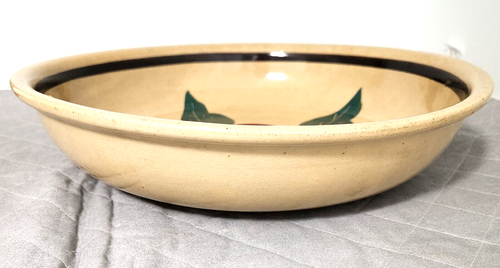 Vintage 1940s Watt Pottery Rio Rose Spaghetti Bowl Oven Ware USA 13 INCH - Picture 3 of 7