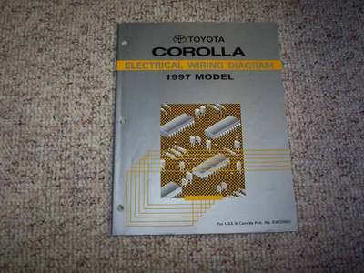 1997 Toyota Corolla Electrical Wiring Diagram Manual STD CE DX 1.6L 1
