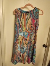 Tommy Hilfiger short Shift Dress, Paisley Floral Print,NWT,4,SUPER CUTE!