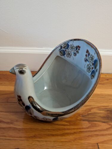 Vtg Ken Edwards El Palomar Tonala Folk Art Bird Planter Vase Large Mexico - READ - Picture 3 of 11