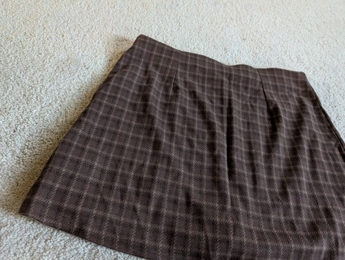 American Eagle braun kariert Boho Rock Skort Größe Medium neu mit Etikett - Bild 12 von 13