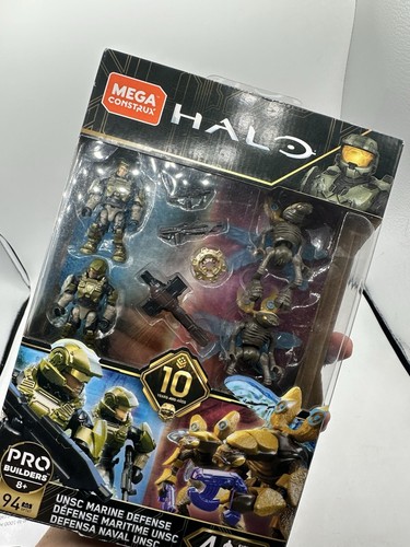Mega Construx HALO Pro Builders UNSC MARINE DEFENSE 4 Figures 94 PCS NIP - Picture 6 of 7