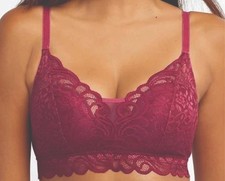Bali Lace Desire Bralette M Berry Lace Wireless Full Coverage Racerback Option