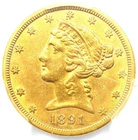 1891-CC Liberty Gold Half Eagle $5 Carson City Coin - Certified PCGS AU Details