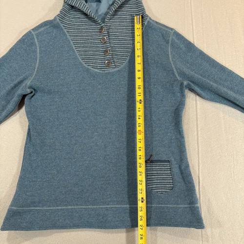 Kuhl Felpa con Cappuccio Donna XL Chianti Pile Pullover Maglione Lana Outdoor Blu - Foto 13 di 16