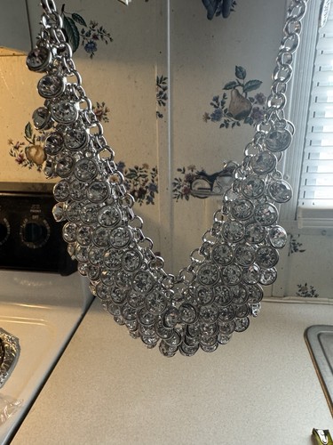 Paparazzi Rhinestone Silver ZEE NECKLACE NEW - Picture 4 of 5