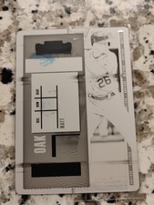 2020 Panini Contenders Black Plate Matt Chapman #50 /1