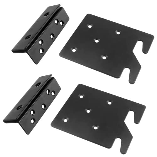 Biaungdo 2 Sets Bettrahmen Bettpfosten Doppelhaken Schlitz Halterung, Metall 4,2" x 3,4" - Bild 5 von 8