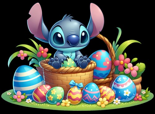 Toddler Unisex Short Sleeve T Shirt - DTF - Disney Stitch Easter - 10 Colors 3