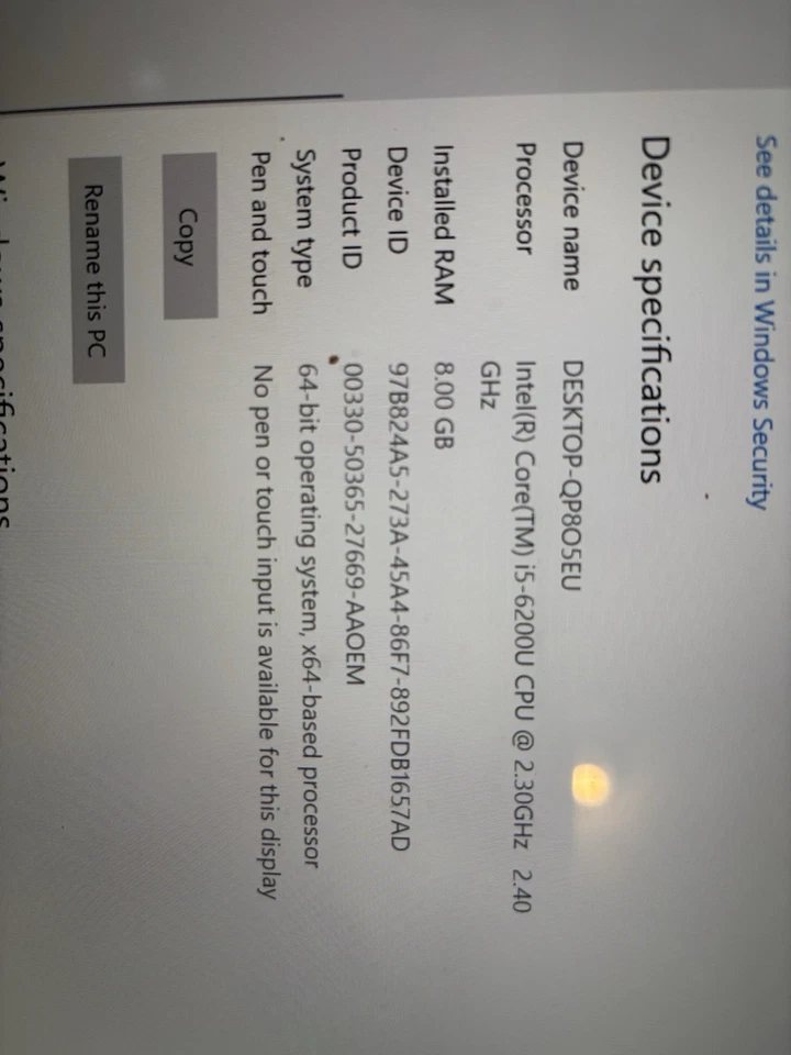 Ultralight 13” Samsung Series 9 NP900X3L i5-6200U 8GB RAM SSD 13.3" AS-IS parts - Image 4 of 4