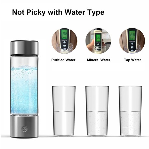 Tragbare Wasserstoff Wasserflasche 460ML SPE PEM Technologie zur Verstärkung der DUKC - Bild 2 von 13