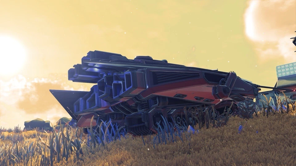 No Man's Sky - Banda de rodadura roja - Barco centinela único/rojo/con tren de aterrizaje único Foto 4 de 4