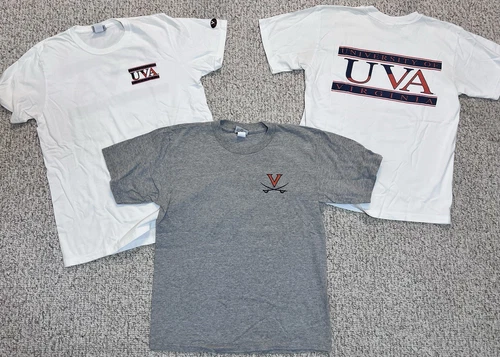 University of Virginia Cavaliers Official Bookstore T-Shirt Size Medium 3 Total