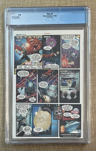 Thor #5 (2020) CGC 9.8 WP 1st Full Appearance Of Black Winter - 3rd Printing - Bild 2 von 2