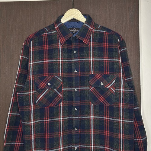 Vintage 90s Northwest Territory Flannel Shirt Mens M Tartan Plaid Red Blue Green - Picture 5 of 7