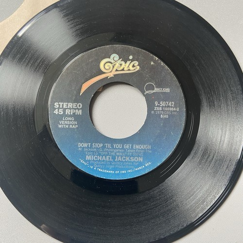 Michael Jackson Don’t Stop Til You Get Enough US Epic 9-50742 VG+ - Picture 2 of 3