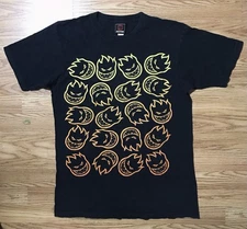 Spitfire Vintage Flaming Head Print Logo T-Shirt All Cotton Black Mens M