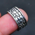 Vintage Look Handmade 925 Sterling Silver Jewelry Ring US Size 9 e525