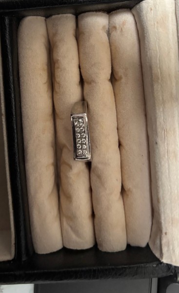 Platinring mit diamanten, Gr. 54