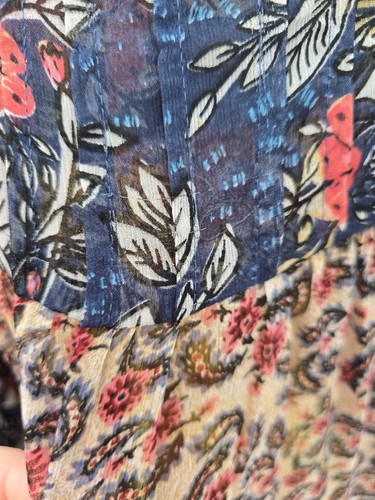 Maxi Vestido Free People Estelle Talla S Gasa Floral Azul DEFECTOS - Imagen 11 de 16