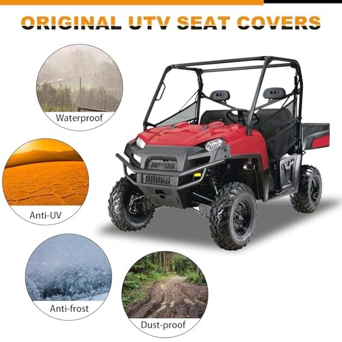Leather Seat Cover Replacement for Polaris 400 EV Midsize 2010-2014, 2011-2013 - Picture 8 of 8