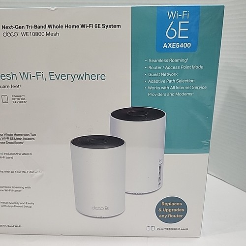 NEW TP-Link Deco WE10800 (2-PACK) Wi-Fi 6E AXE5400 Whole Home Mesh Routers  - Picture 2 of 9