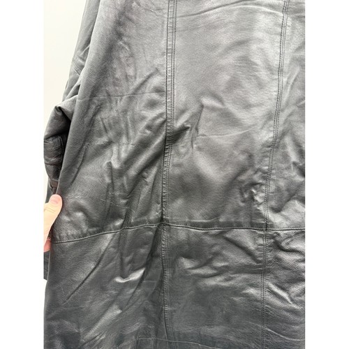 KS Leather Jacket Men's Size 5X Black Genuine Button Front Classic Outerwear - Picture 7 of 9