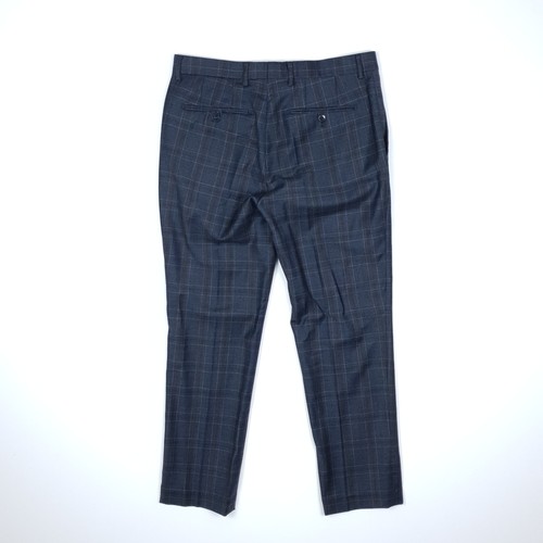 Hackett Check Suit 38 48 Blue Brown 2 Piece W32 L28 Slim Flannel Wool Savile Row - Picture 23 of 24