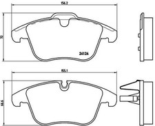 P 36 022 BREMBO Bremsbelagsatz, Scheibenbremse für DAIMLER,JAGUAR,MG (SAIC),ROEW