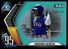 2022 Bowman Scouts' Top 100 Aqua Refractor Maximo Acosta #BTP-95 020/125 Texas