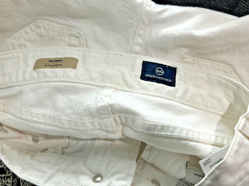 AG Adriano Goldschmied Gr. 25 Nikki Relaxed Skinny Distressed Stretch weiß Jeans - Bild 7 von 7
