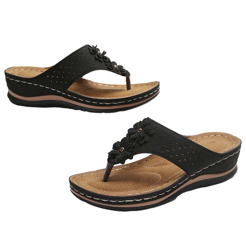 Damen Strand Slope Absatz Hausschuhe Hohl Freizeit Hausschuhe Slope Bottom Schuhe - Bild 26 von 36